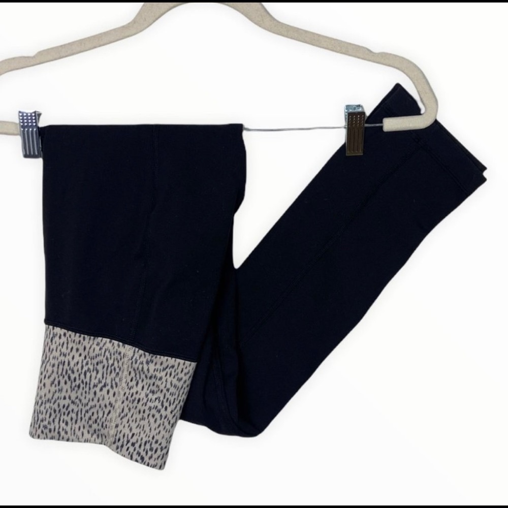 Lululemon High Waist Black Leggings Foldover